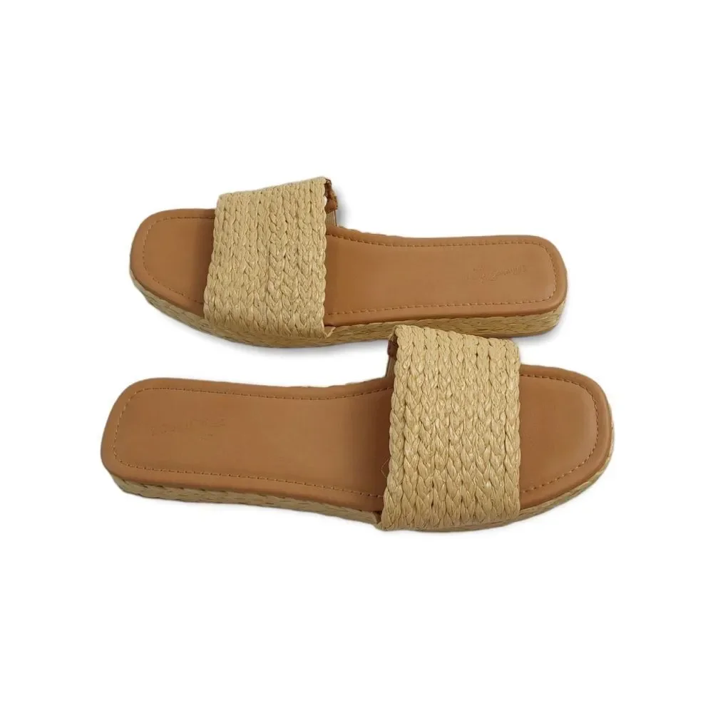 Universal Thread Women's Mardi Raffia Platform Sandals Size 11. - Picture 5 of 11